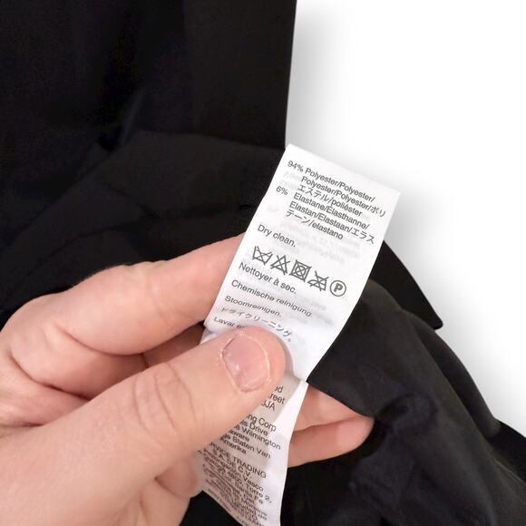 J. Crew Womens 10 Black Fit & Flare Mini Dress Sleeveless Square Neck Ruffle Hem - Picture 8 of 15